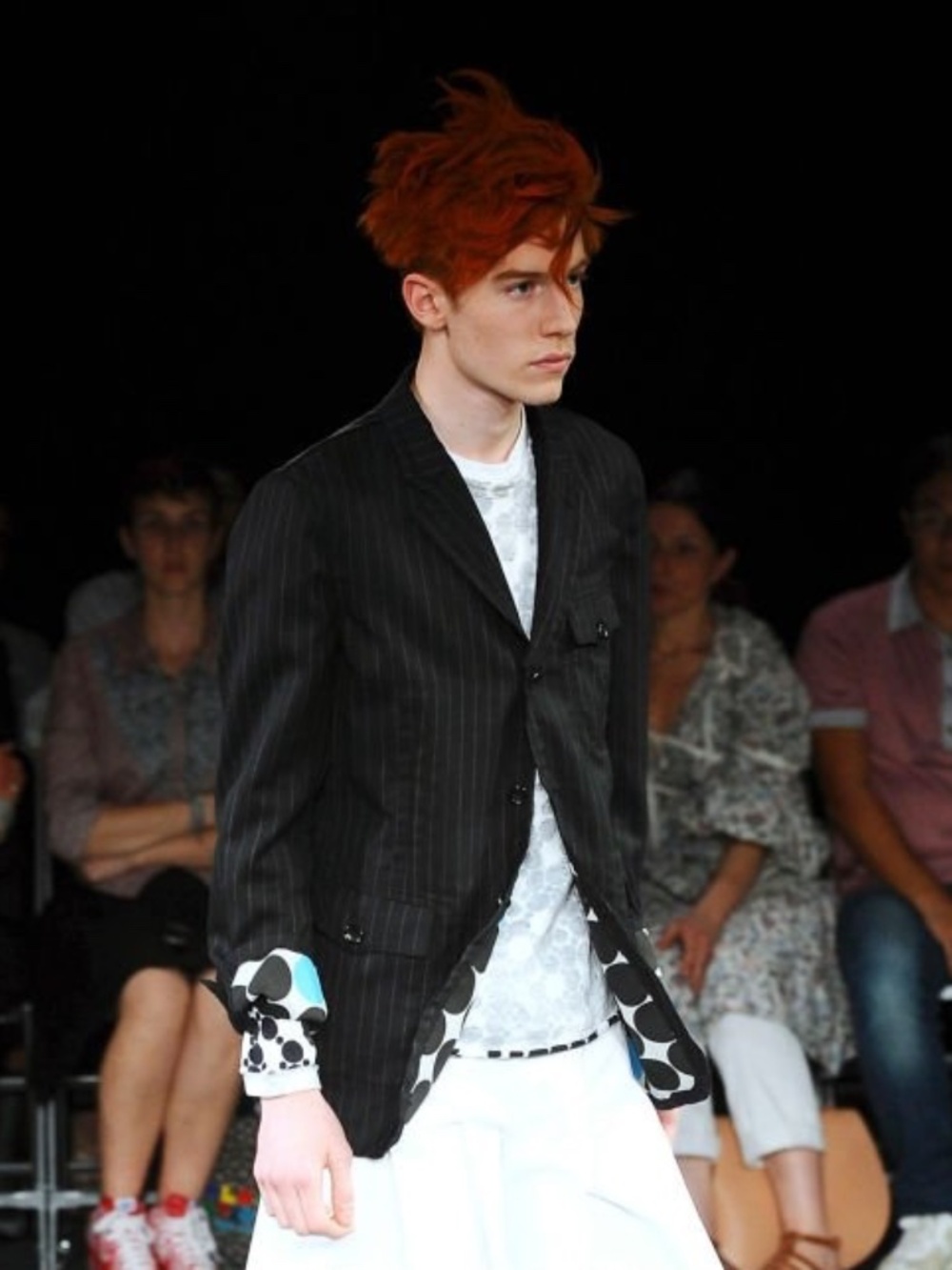 Comme des Garçons - SS09-Runway Cotton Dot Print Cut & Sewn Shirt - Picture 12 of 15